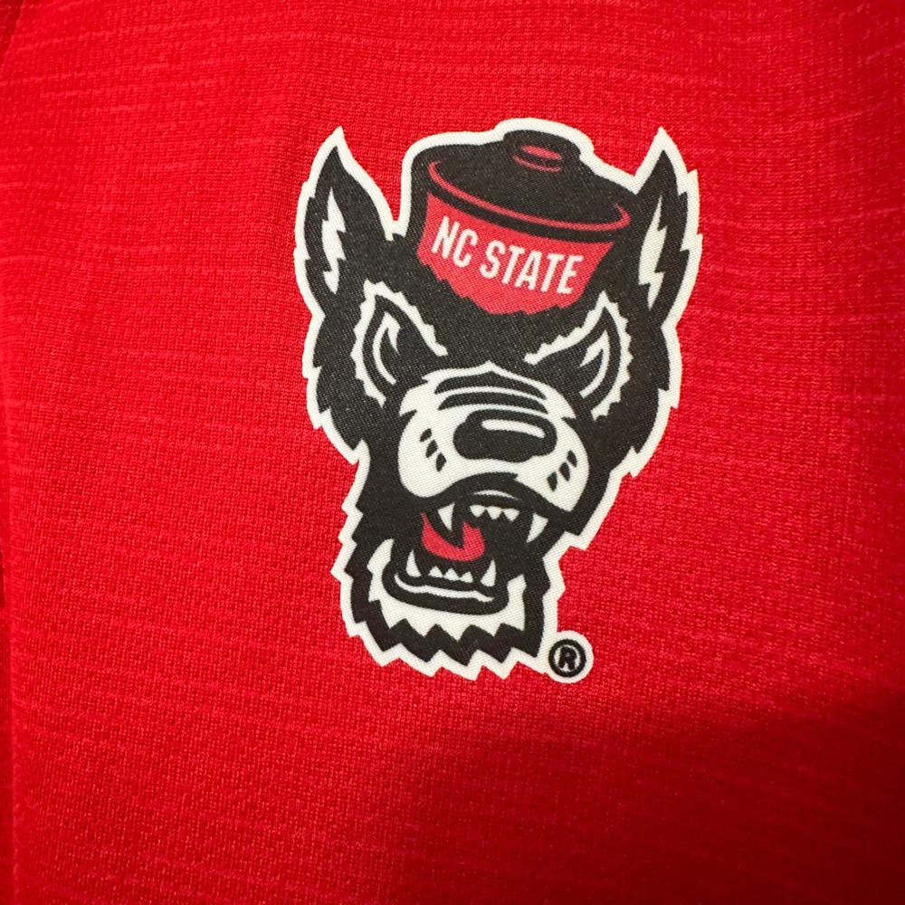 Adidas x NC State | NWT Woman's Wolfpack Red Tuffy Logo Quarter Zip Pullover, L - Picture 5 of 10